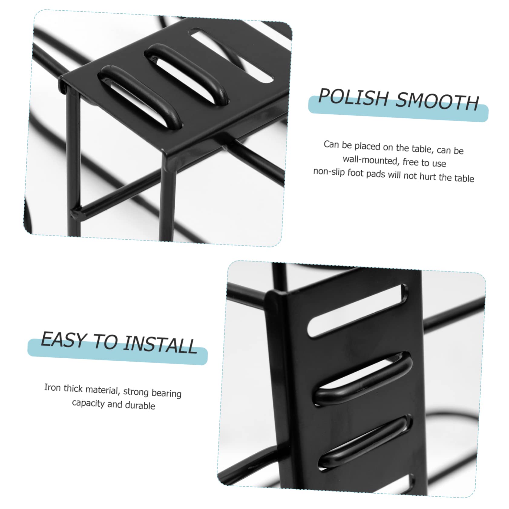 LABRIMP Soporte para Tapas de Olla Negro de Hierro, Organizador