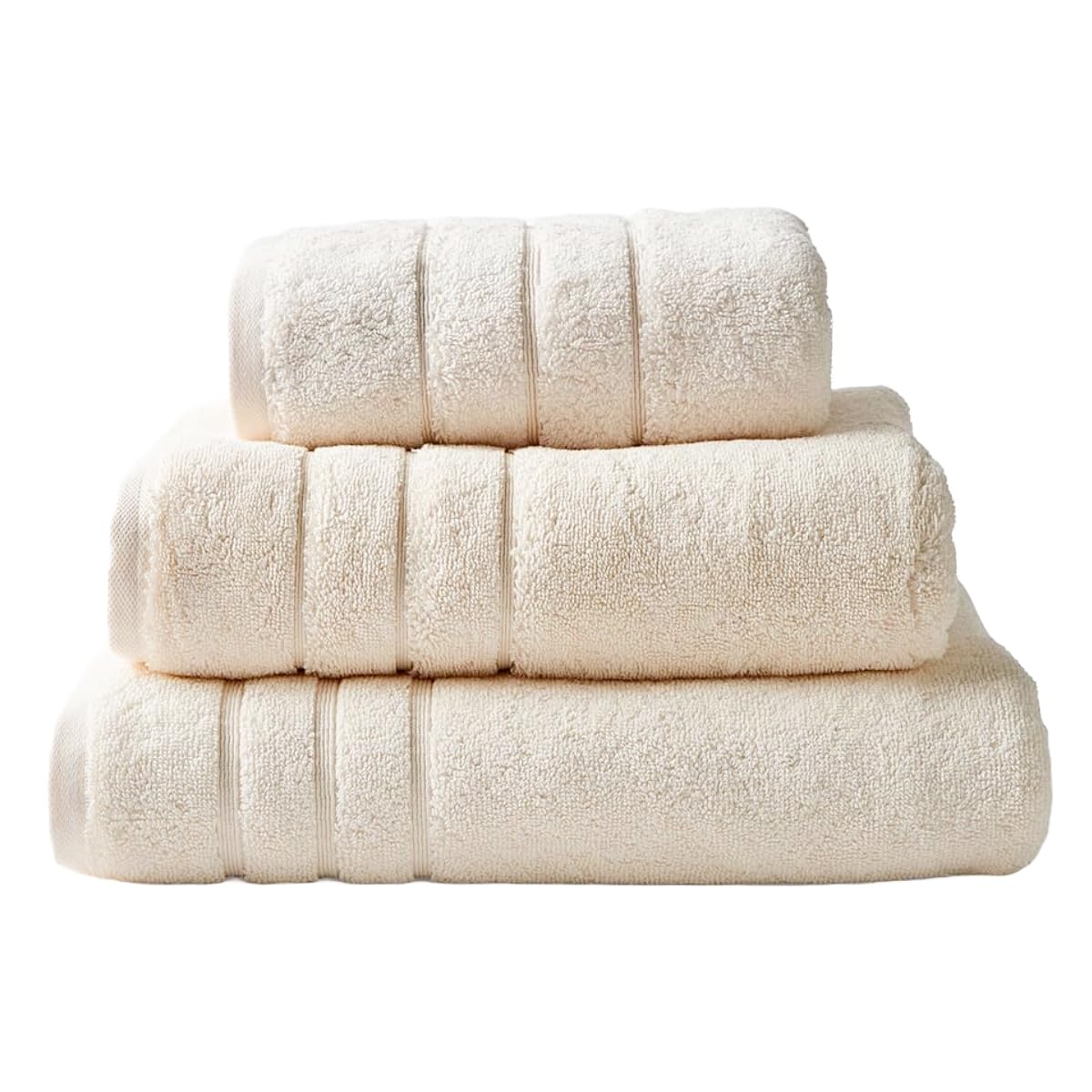 Allure Bath Fashions Cream Allure Hotel Luxury Hand Towel, Thick Heavyweight 800Gsm, 100% Cotton, 50 X 90Cm (Cream)