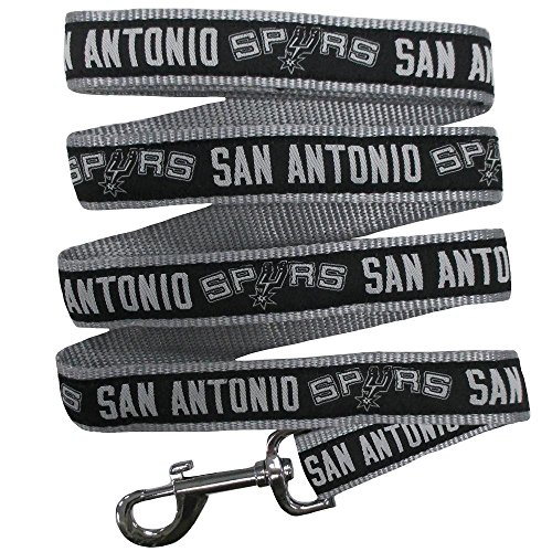 NBA SAN ANTONIO SPURS Dog Leash, Size Large. Heavy-Duty Metal Swivel Buckle Pet Leash
