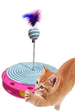 Tineke Single Layer Fun Cat Toy And Scratching (TURKUAZ)