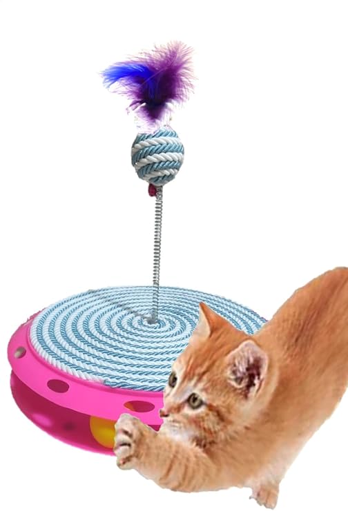 Tineke Single Layer Fun Cat Toy And Scratching (TURKUAZ)