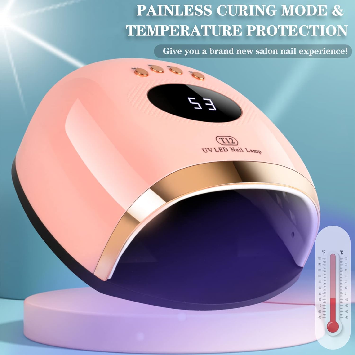 UV LED Nail Lamp, 158W Fast Gel Nail Light for Gel Polish, Professional Curing with 45 Lamp Beads, LED Gel UV Nail Dryer with 4 Timer Setting Auto Sensor for Fingernail and Toenail Home Salon Use : Beauty & Personal Care