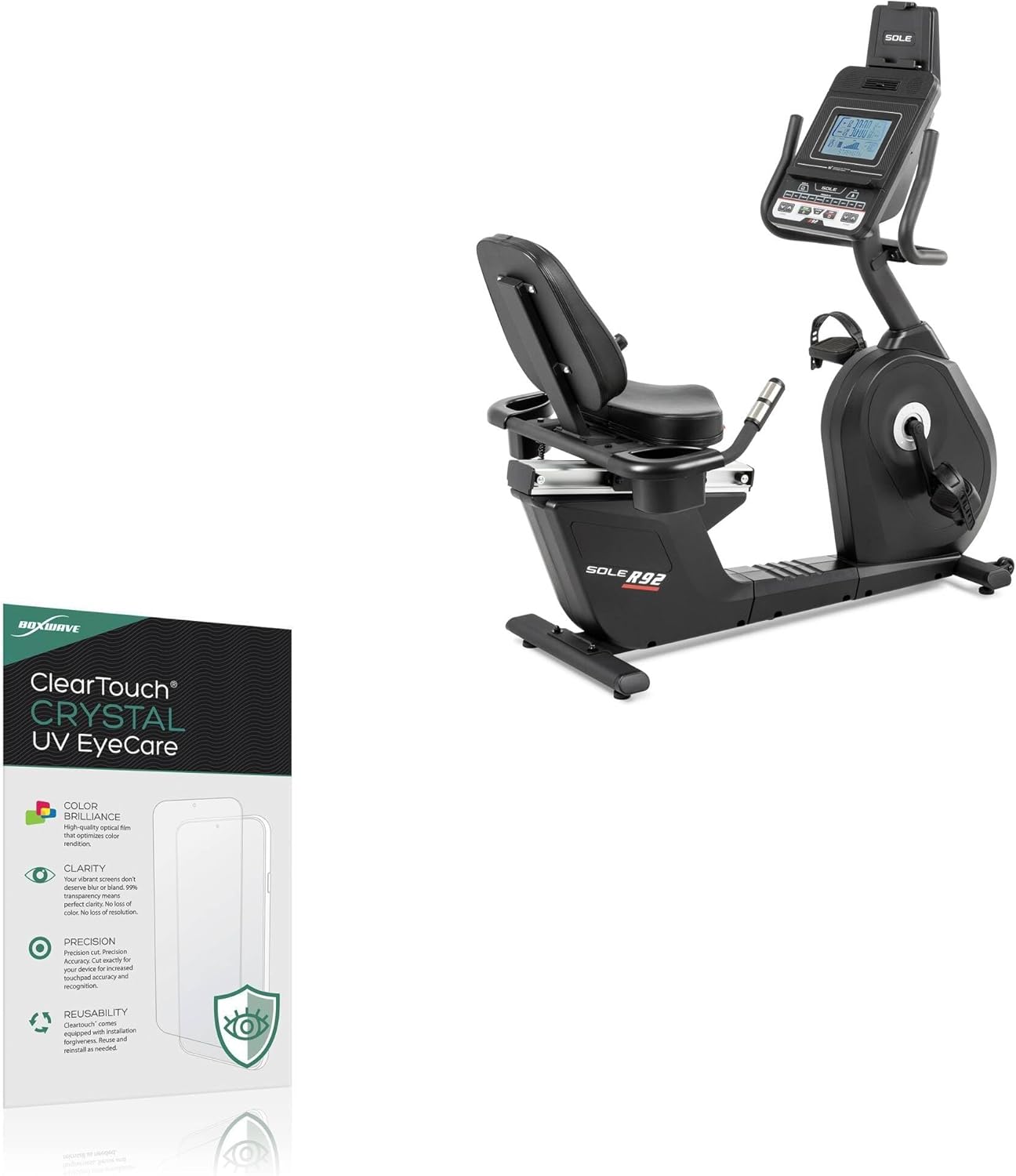 BoxWave Screen Protector Compatible With SOLE R92 Exercise Bike – ClearTouch Crystal Anti-UV EyeCare (2-Pack), Filters out Harmful Blue Light Reduce Fatigue