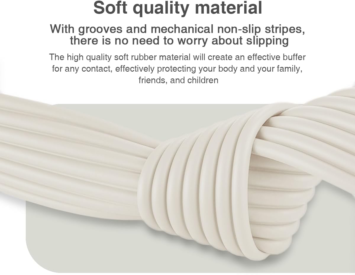 6.6 Ft Edge and Corner Guard Protector for Baby Edge Trim Anti-Collision Rubber Strip Protector Strip for Indoor and Outdoor Kindergarten Stair Steps Walls Other Edges (White)