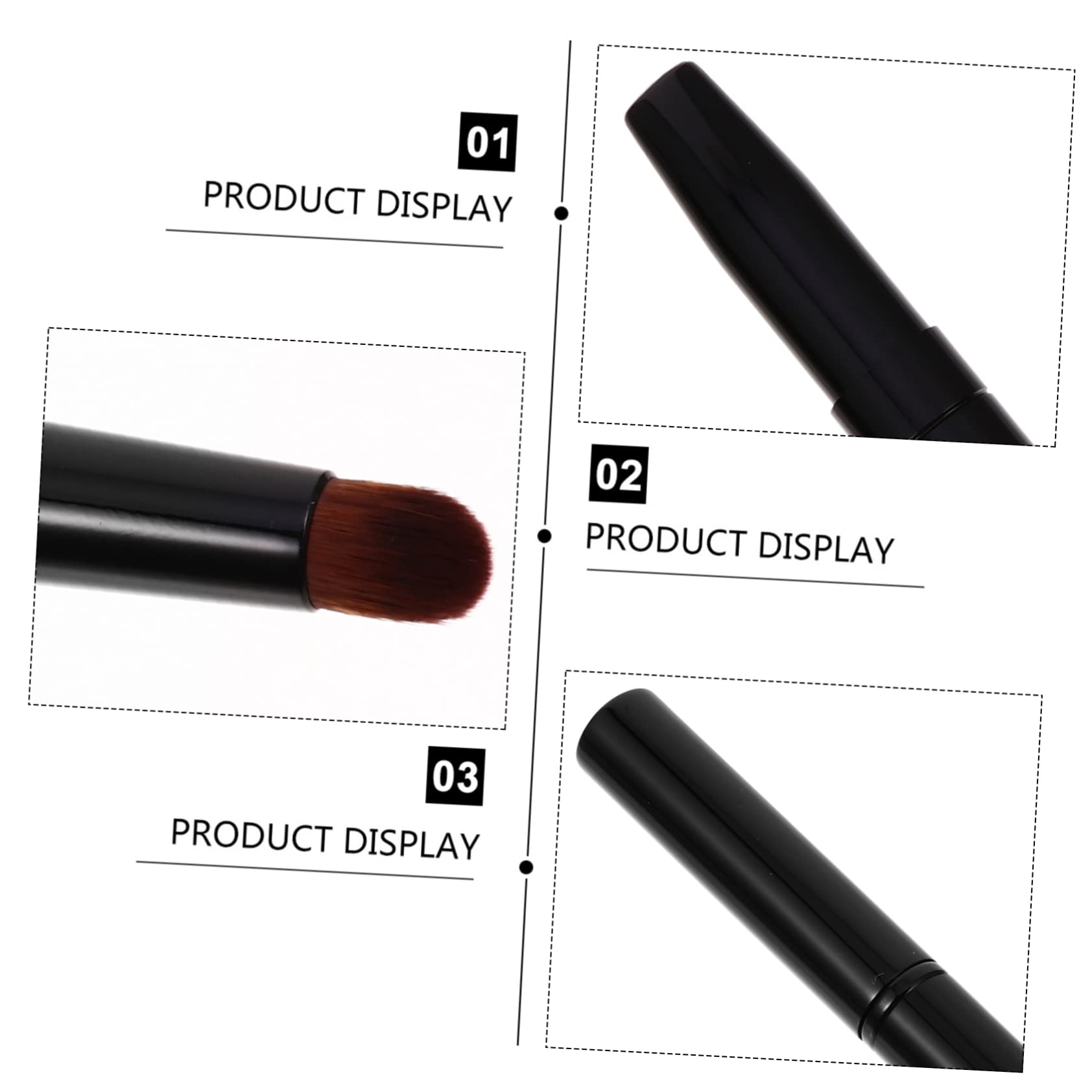 SOESFOUFU 2pcs Double-ended Makeup Brush Set Angled Eyebrow Brush for Professional Application