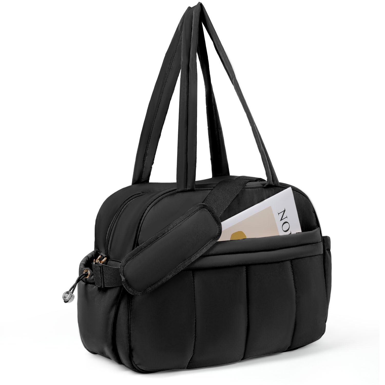 Behaesty Weekender Bags for Women, Quilted Travel Duffel Bag, Large Puffer Duffle Bag for Travel Gym Overnight Weekend Workout Carry on Bag for