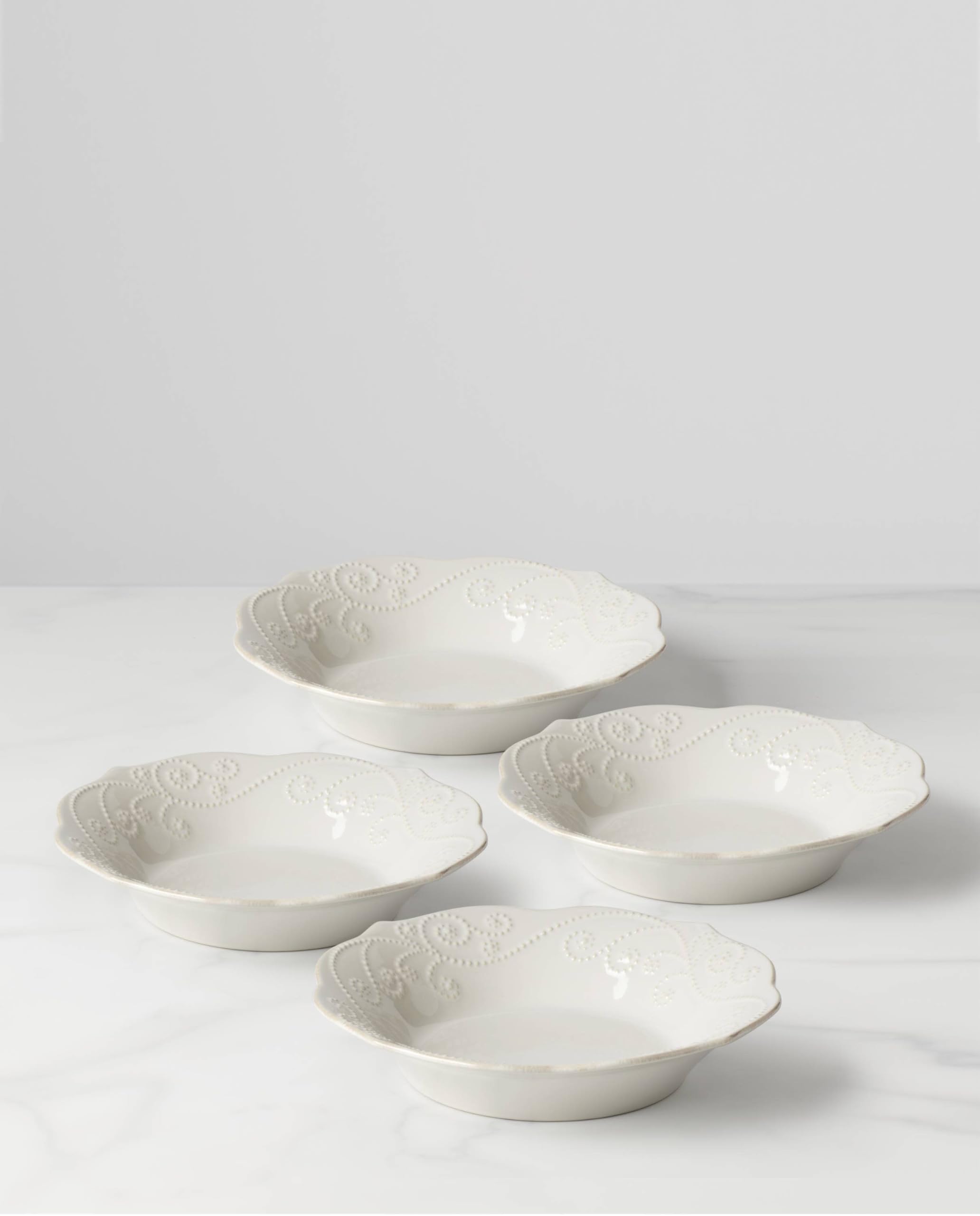 Amazon.com: Lenox 880130 French Perle 4-Piece Pasta Bowl Set