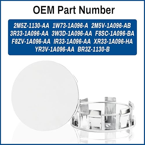Miniatura 3 de Tapones centrales de rueda de 2.56 pulgadas para Ford F150 Mustang Focus 2001-2014 Tapacubos centrales para llanta, paquete de 4, cromado