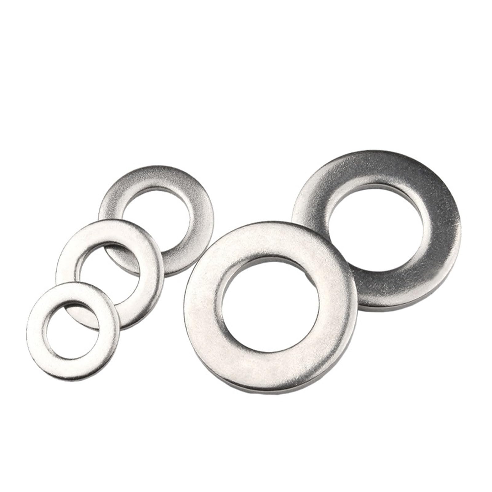 di metallo, Rondelle piatte, rondelle piane, guarnizioni in acciaio inossidabile 304, argento, misure multiple, confezione da 10 pezzi(M12 x 20Pieces)