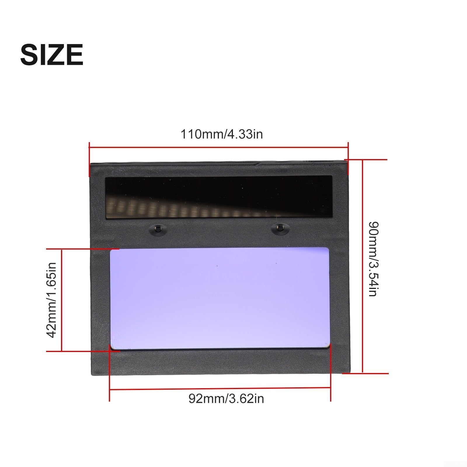 Filtro solare auto oscurante per saldatura con schermo LCD e paralume regolabile DIN9-DIN13, protezione per gli occhi ad alta definizione per caschi da saldatura, risposta rapida 1/10000s, protezione