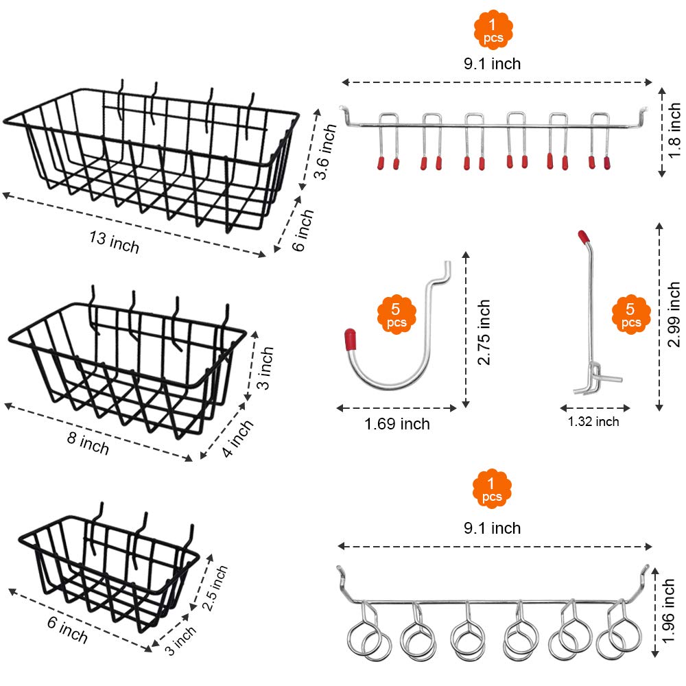 Pegboard Accessories Organizer Kit 120PCS Peg Board Attachment & Peg