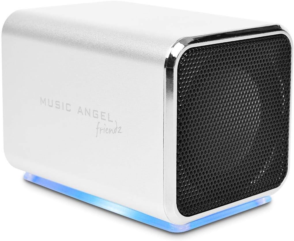Music Angel Friendz Portable Speaker (Silver)