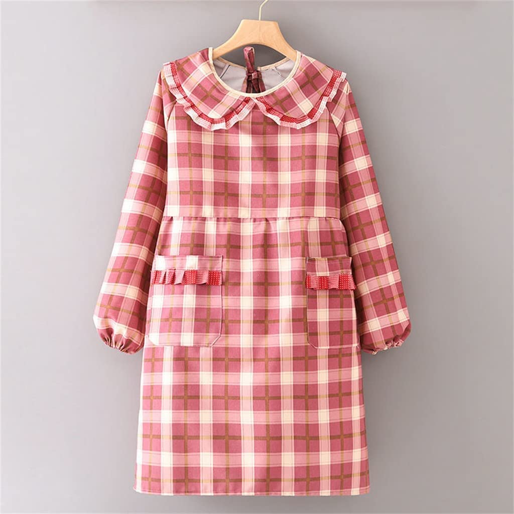 Fartuch, fartuch kuchenny z rękawami Fartuch do gotowania Wodoodporny fartuch z tkaniny Oxford z kieszeniami Śliczny fartuch (kolor: A, rozmiar: 115 * 94 cm) (Color : A, Size : 115 * 94cm)
