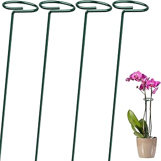 Sponsored Ad - LEOBRO 4 Pack Plant Support Stakes, Garden Single Stem Flower Plant Support, Plant Cage Support Ring, Plant...