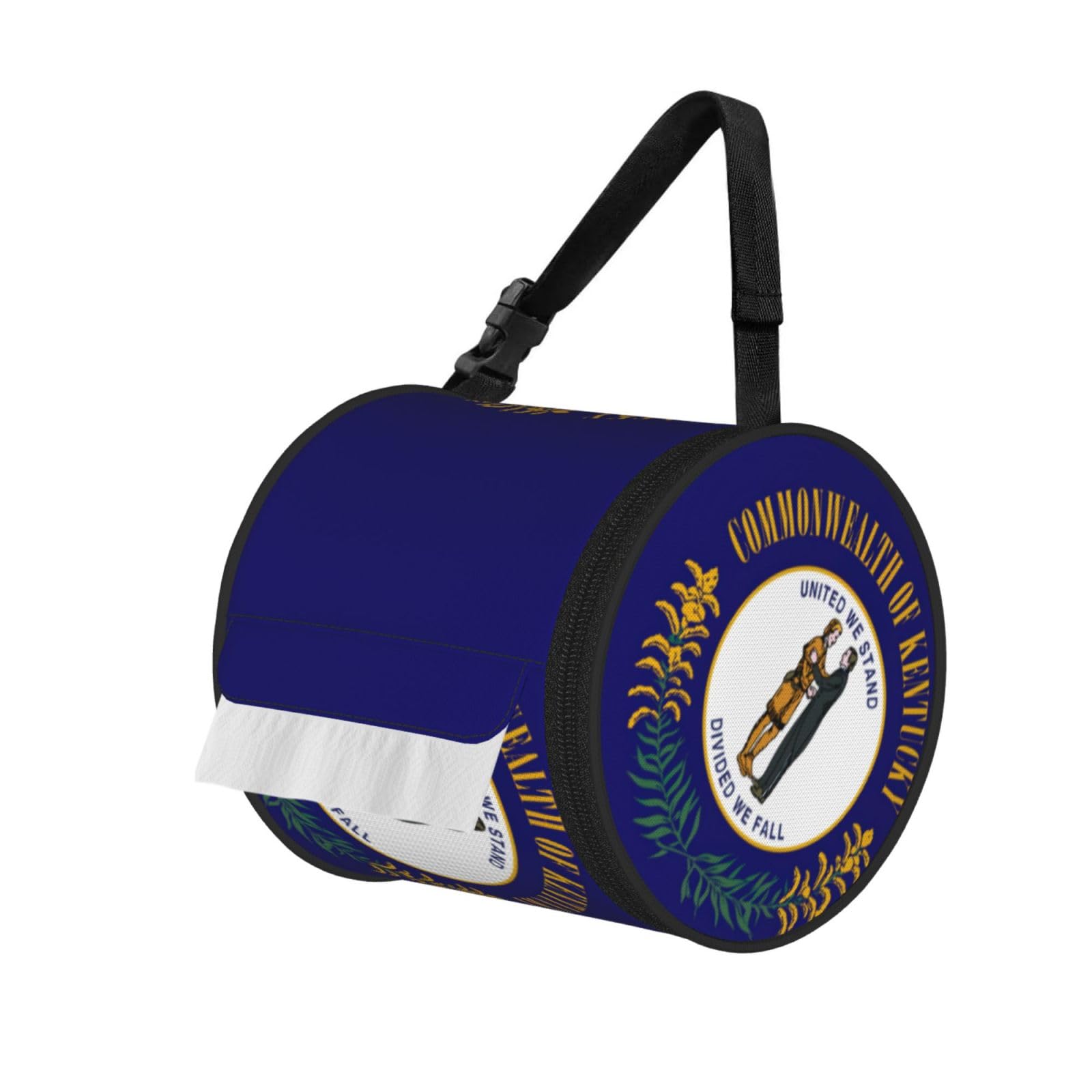 Kentucky State Flag Print Fashion Tissues Organizer Box, Hanging Tissue Holder For Purse Coins For Car Office Daily Outing