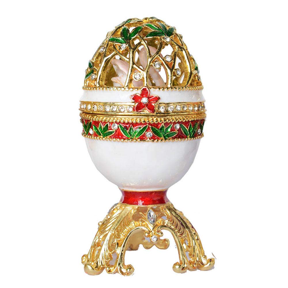 Oeuf décoratif en métal et boîte à bijoux pour votre salon
