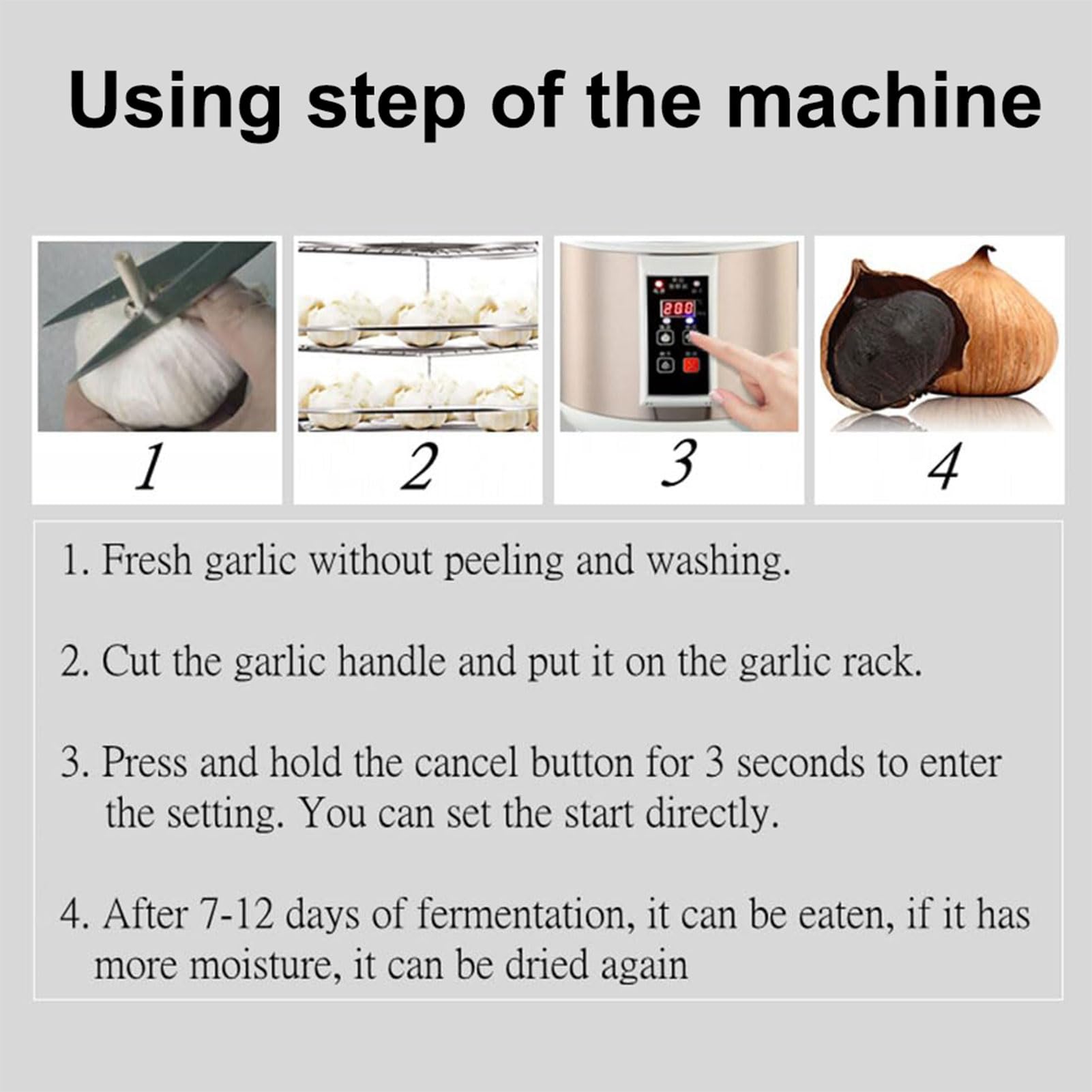 Máquina de fermentación automática, olla fermentadora multifuncional de 5 litros con estante de ajo de 2 niveles para yogur, natto, arroz dulce y más