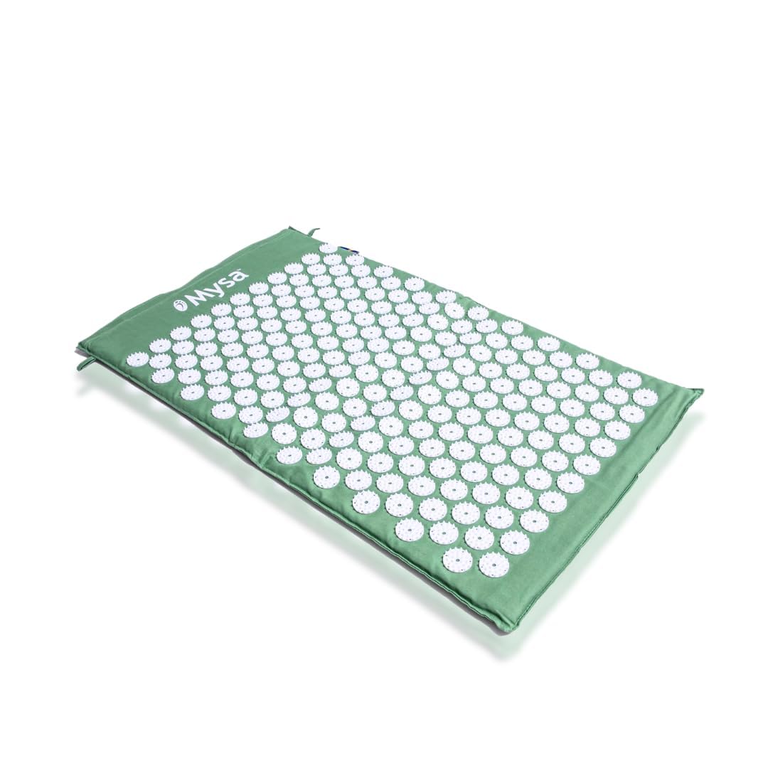 Tapis acupression Mysa en fibres naturelles avec guide audio