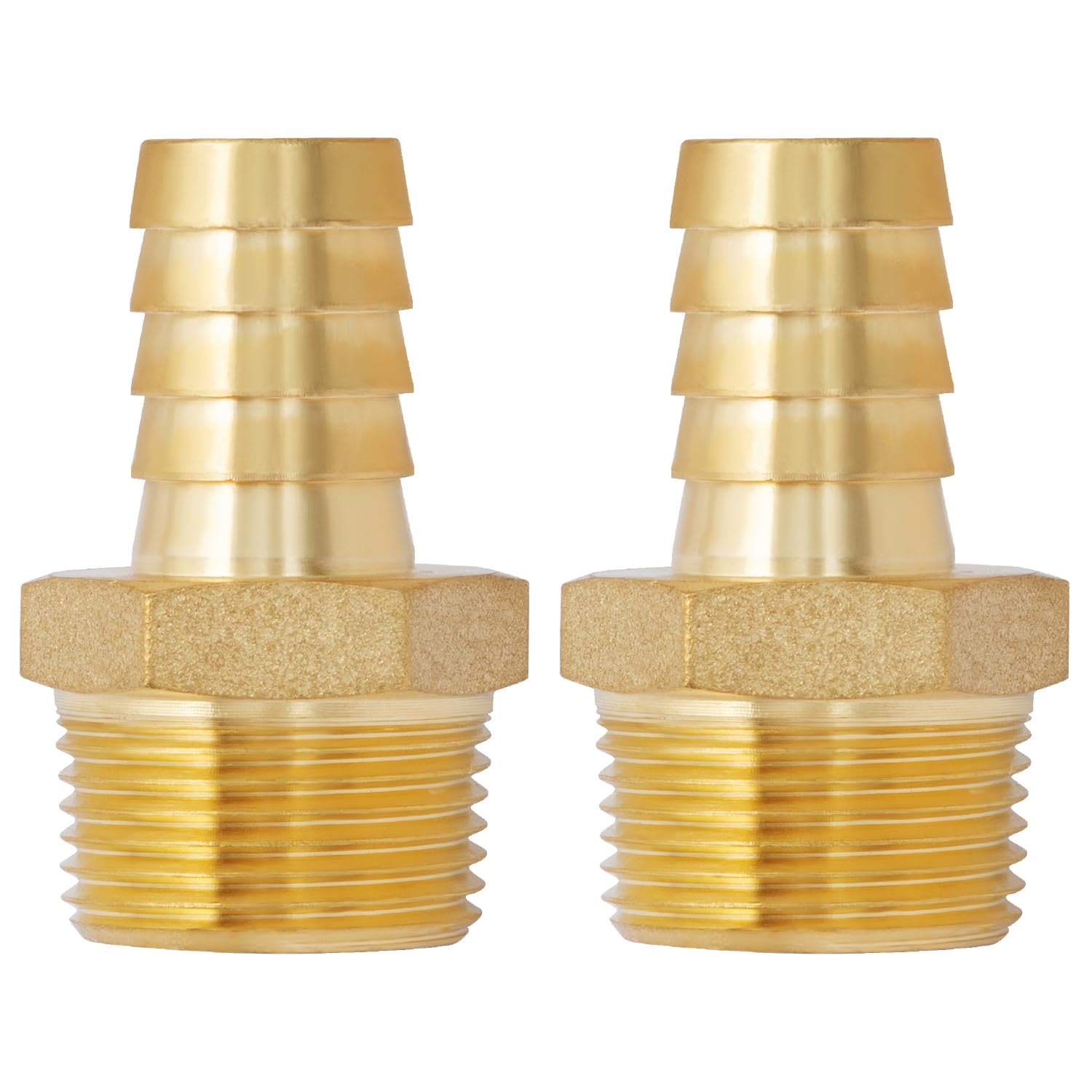 SUNGATOR Hose Barb Fittings, 3/4" NPT to 5/8" Barb Air Hose Fitting, 2-Pack