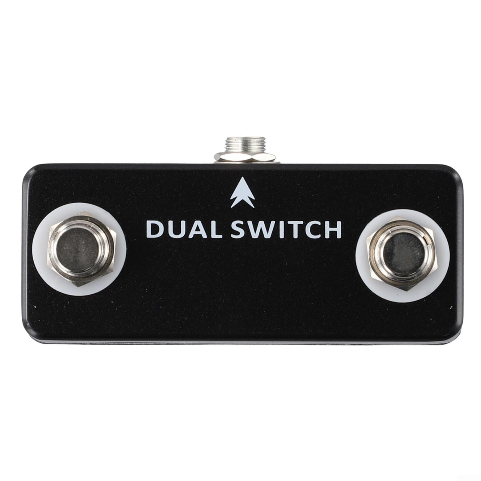 Dual Switch - Pedale per chitarra True Bypass, alloggiamento in metallo | Circuito True Bypass, doppio interruttore momentaneo, alloggiamento interamente in metallo, colore nero, design compatto