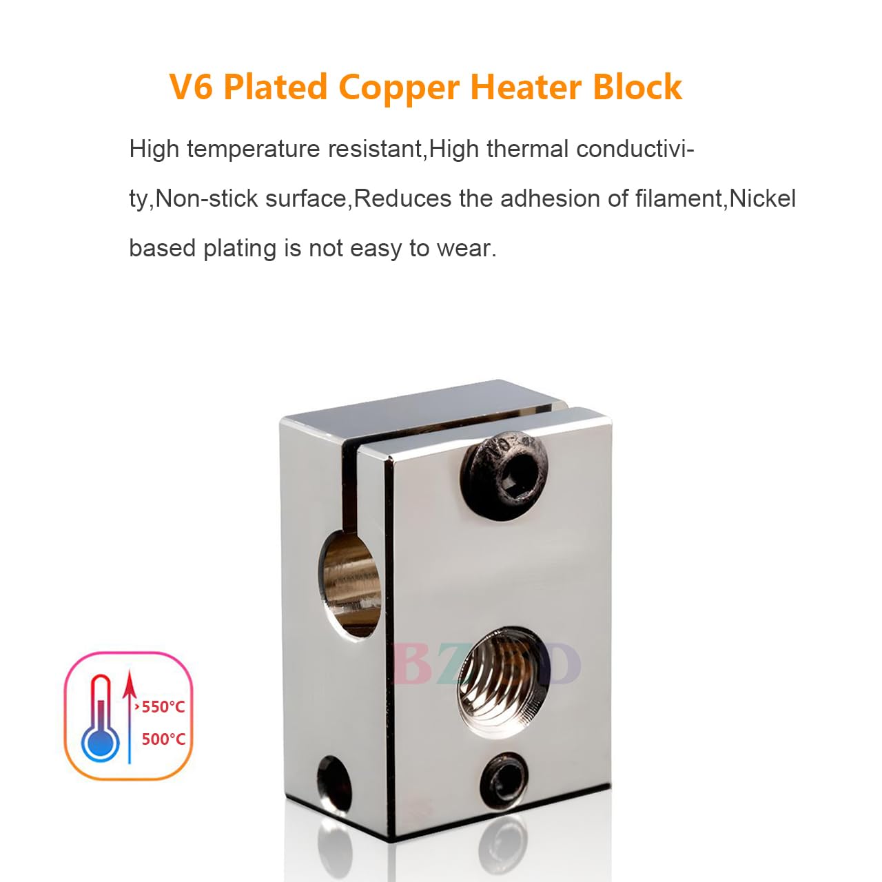 Prusa i3 MK3 Hotend Beschichtete Kupfer 24V 40W Kit für Prusa i3 MK3,MK3S,MK3S+3D-Drucker V6 Hotend,Upgrade Bi-Metal Heatbreak,500℃ Beschichtete Kupfer Heizblock,V6 Düse 0,4mm.