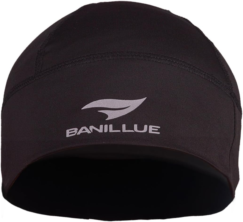 Banillue Thermal Skull Cap Stretchable Sweat Wicking Running Beanie Helmet Liner Sport Warmer Cover Ears Hat…