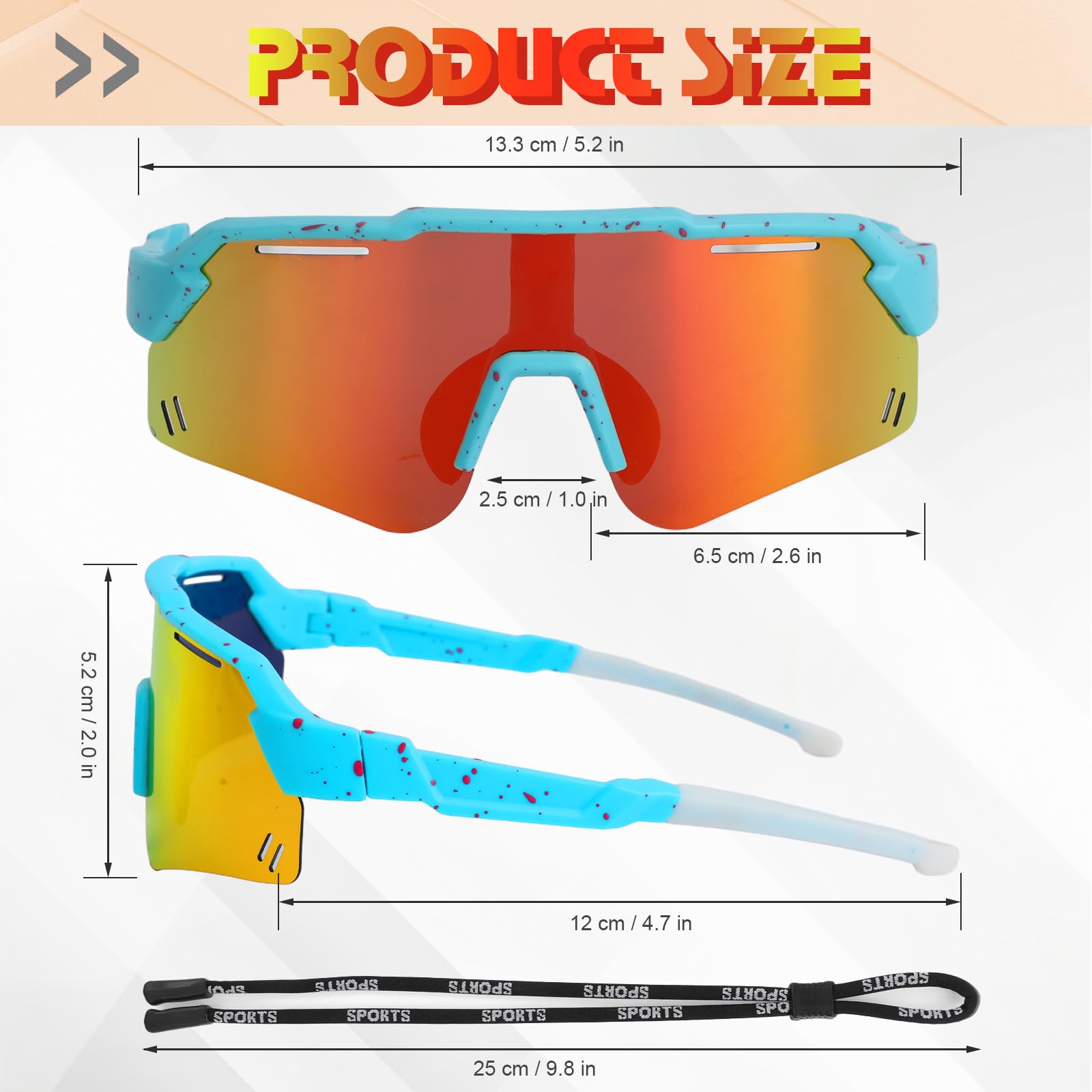 Gafas Sol Niño Niña,Protección UV400 Gafas de Sol Polarizadas Gafas Ciclismo Deportivas Running Tenis Aire Libre