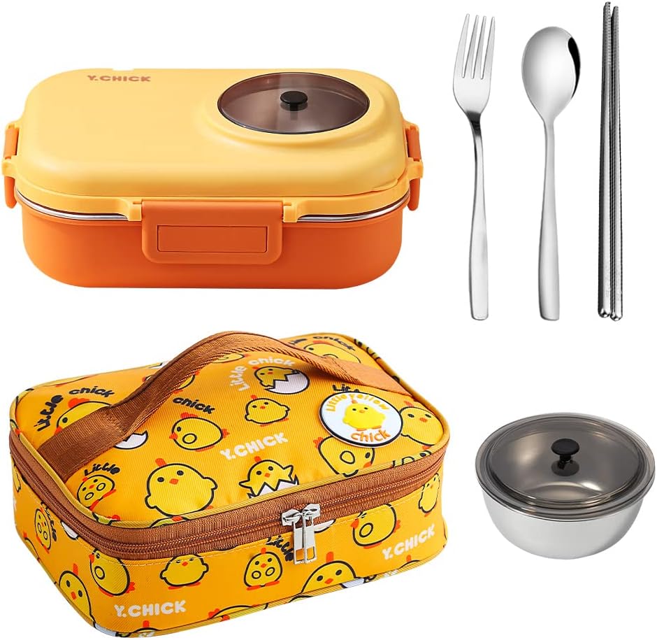 ArderLive Bento Lunch Box for adult, Stainless Steel Lunch