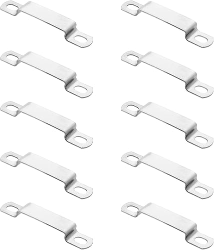 Miniatura 86 de HARFINGTON Abrazadera cuadrada de tubo 2.953x1.772 in 304 acero inoxidable hebilla de tubo cuadrado en forma de U abrazadera de tubo conector