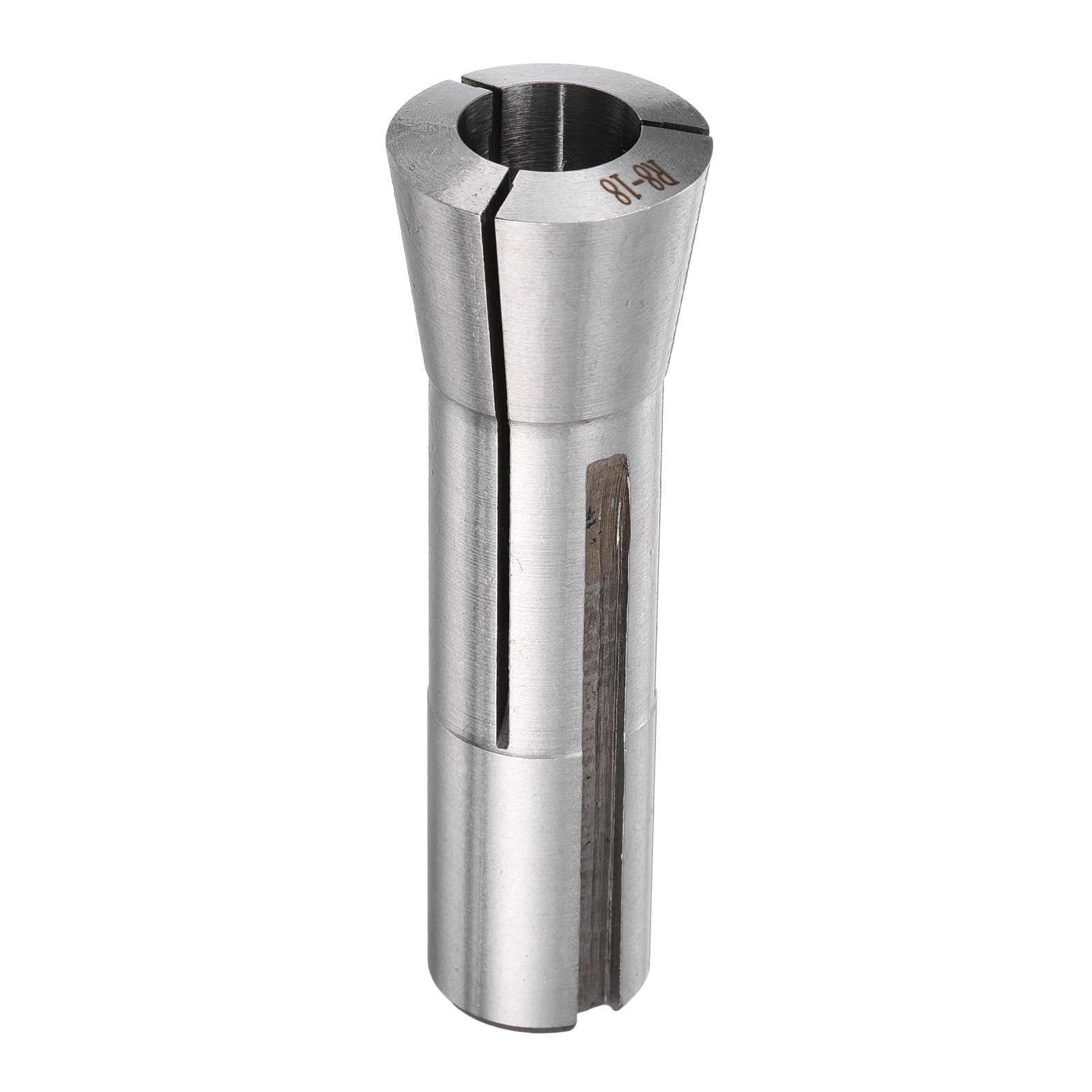 sourcing map R8 18mm (23/32") Round Collet 7/16-20UNF Thread R8 Precision Round Spring Collet Mill Chuck Holder 0.015mm Accuracy for CNC Engraving Machine Milling Lathe Tool, Silver