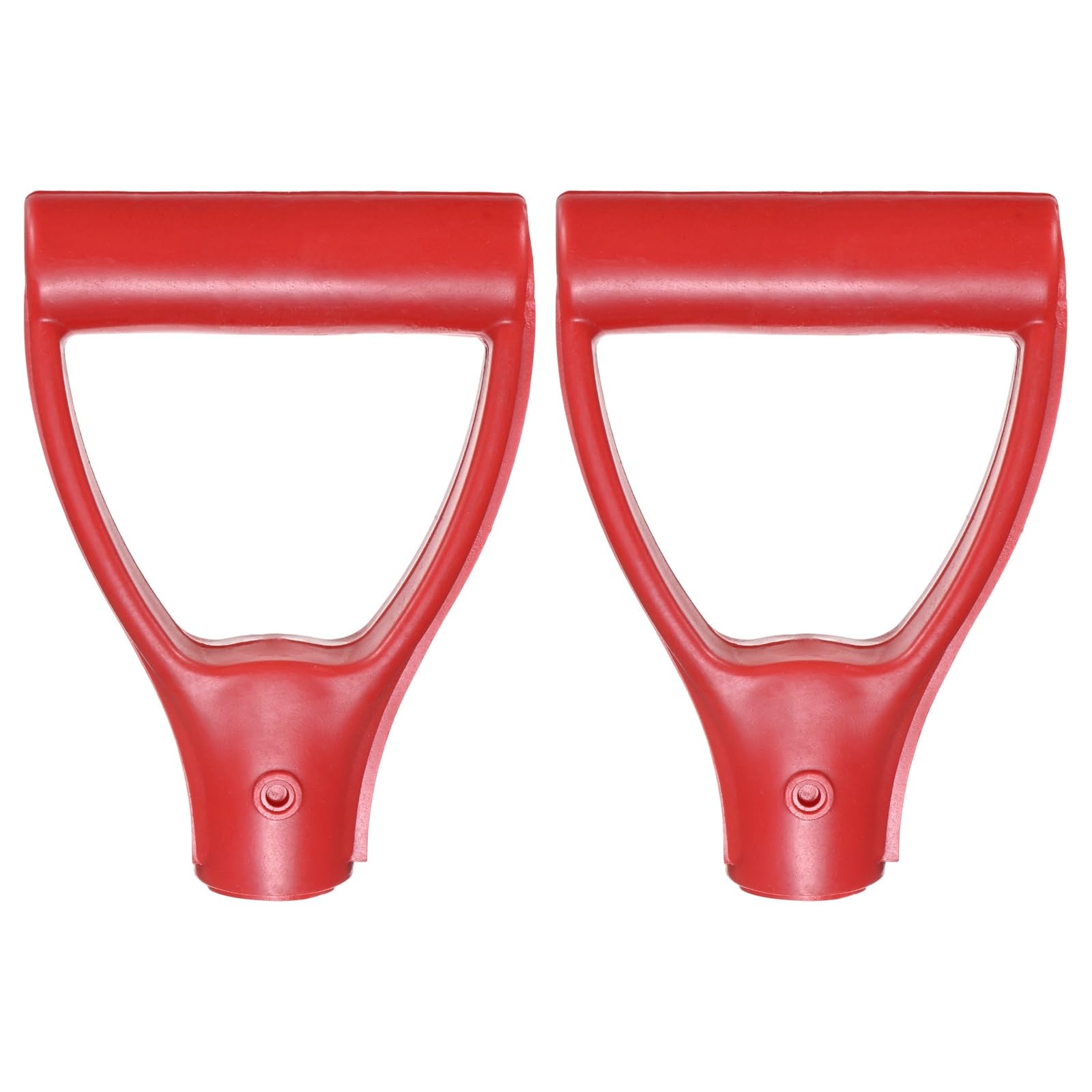M METERXITY 2-Pack Shovel D Grip Handle, 28mm/1.1 Inch Inside Diameter Plastic D Shaped Grip Shovel Handle Replacement for Digging Raking Tools[Red]