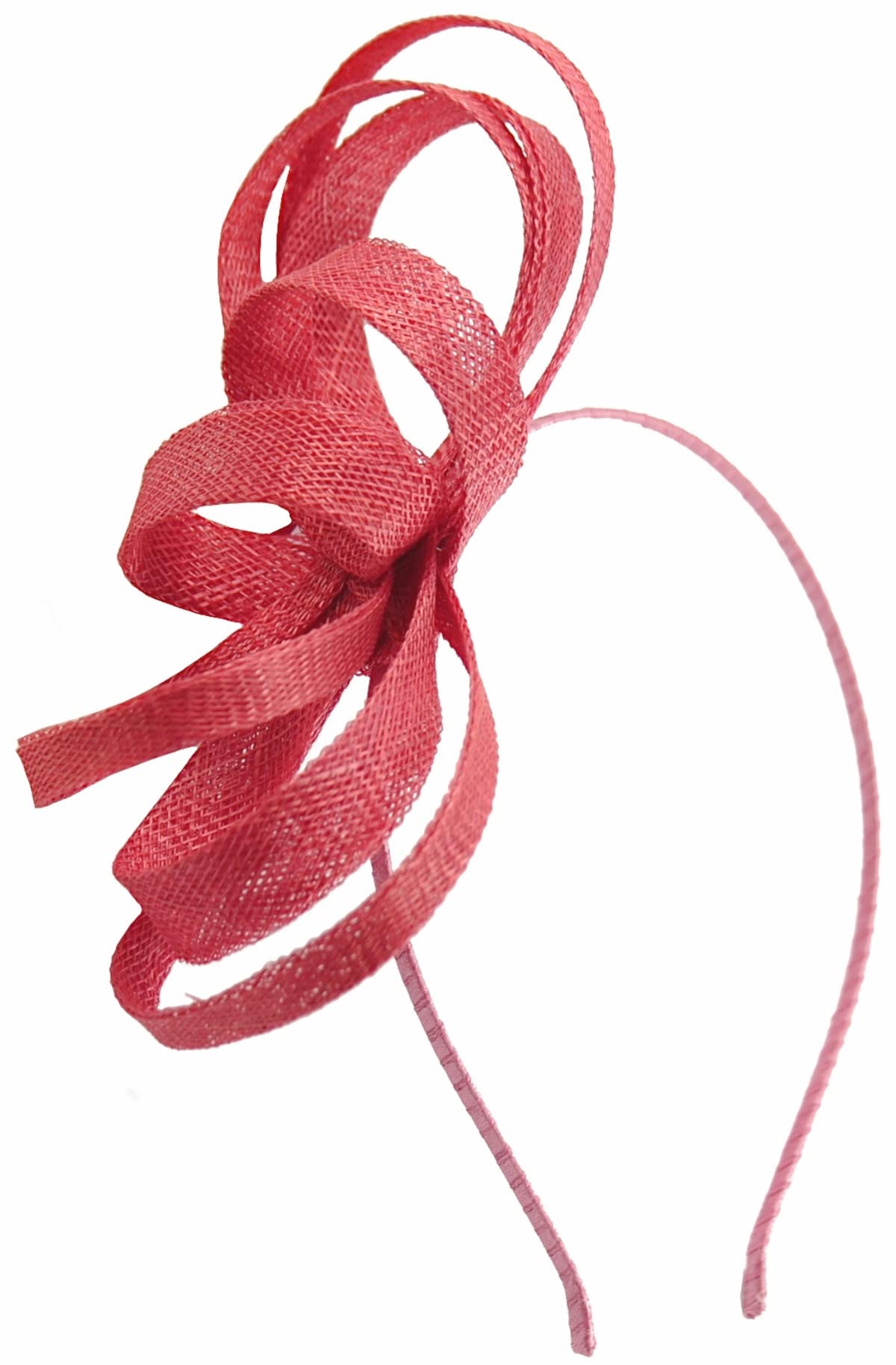 Aurora Collection Sinamay Loops Aliceband Fascinator in Coral, size: One Size