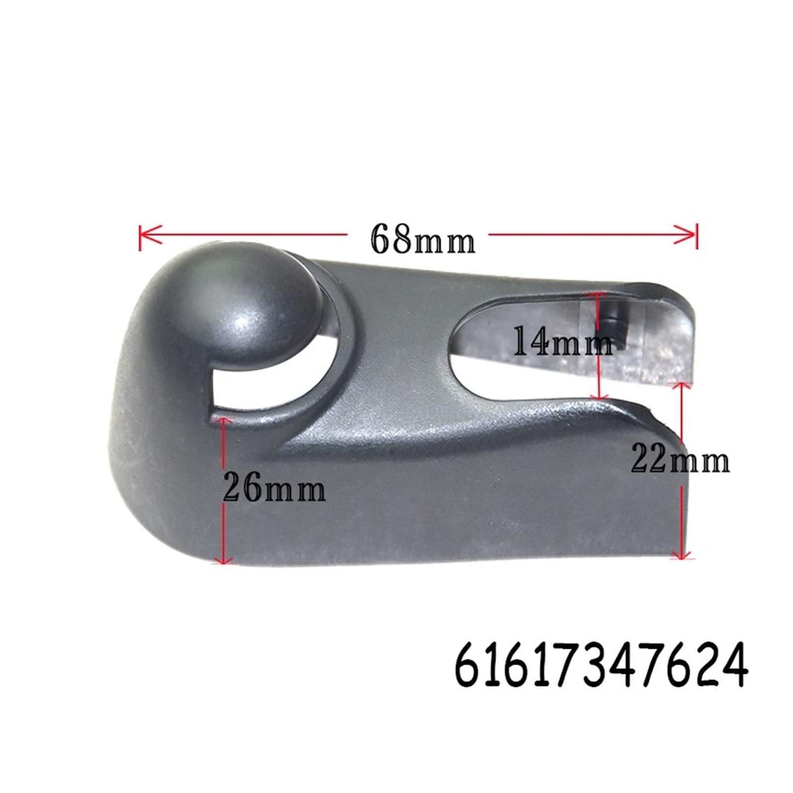 Tappo di ricambio per tergicristallo posteriore Mini Cooper F55 F56 e Countryman F60, OEM 61617347624