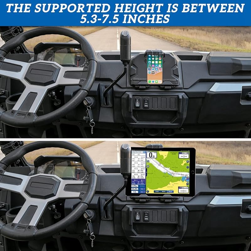 Uchwyt na tablet ze schowkiem organizer do Kawasaki Teryx KRX 1000 2020-2023 uchwyty na telefon urządzenia elektroniczne