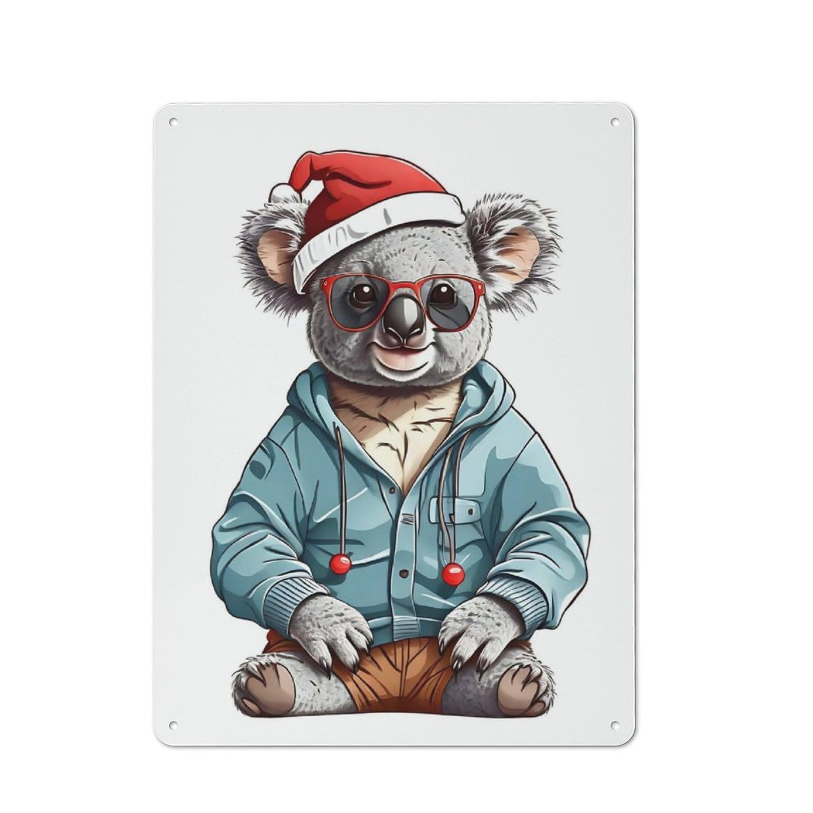 Junmoney Funny Koala Retro Tin Sign 40X30cm For Garage Or Workshop, For Furnishing A New Garage And Workshop With Retro Decor
