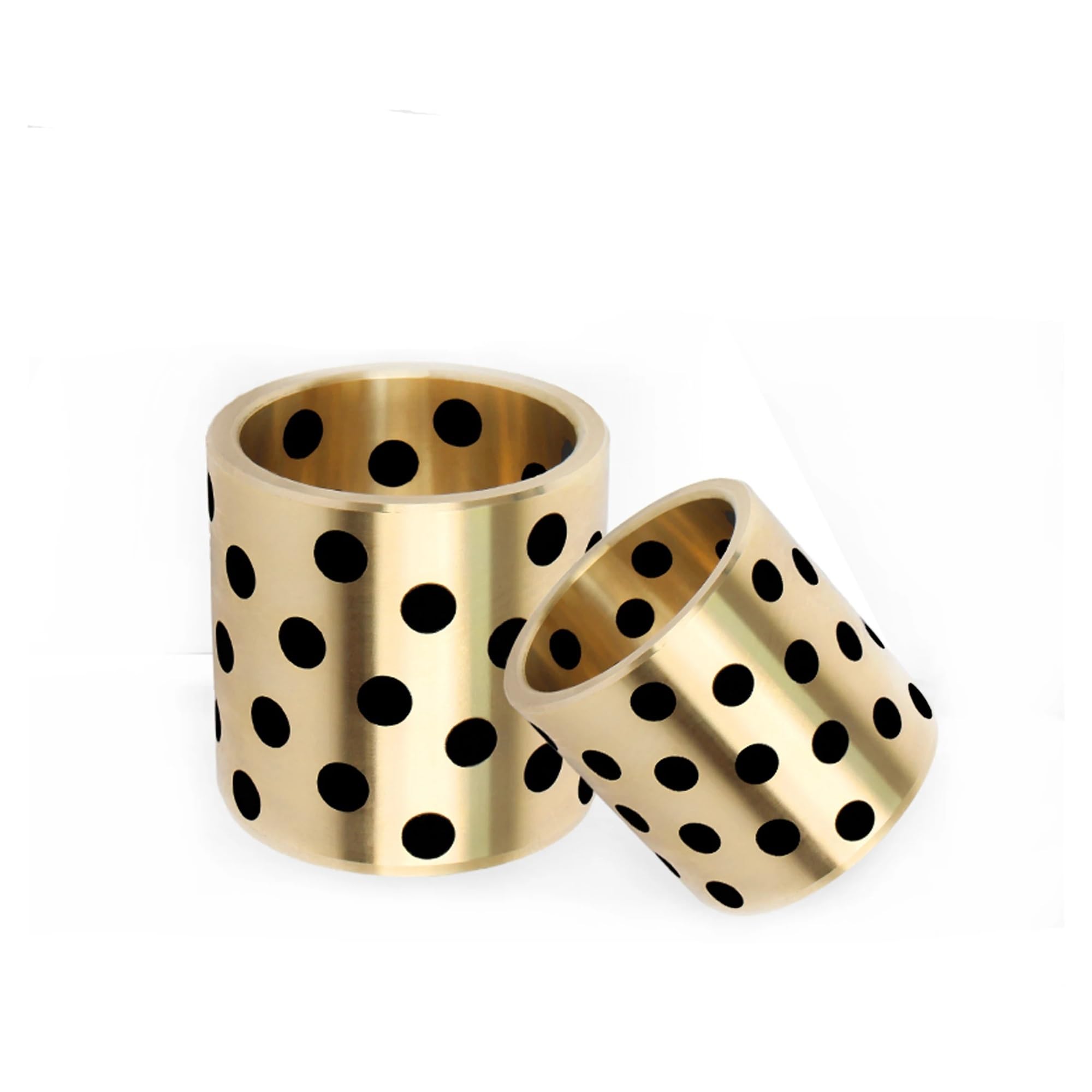 Douilles en cuivre graphité ID 10MM OD 14 H 7 8 10 12 15 16 20 25 40 50 Ensemble de roulements à billes en graphite linéaire et cuivre, bague autolubrifiante à l'huile(5PCS,10X14X50)