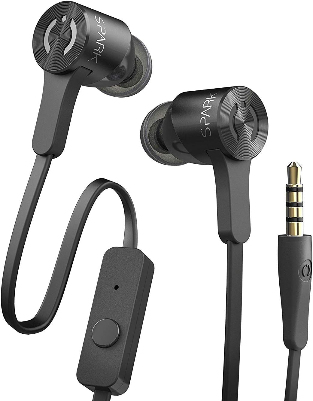 MuveAcoustics Spark MA-0025MB Extra Bass in Ear Headphones with Microphone (Midnight Black)