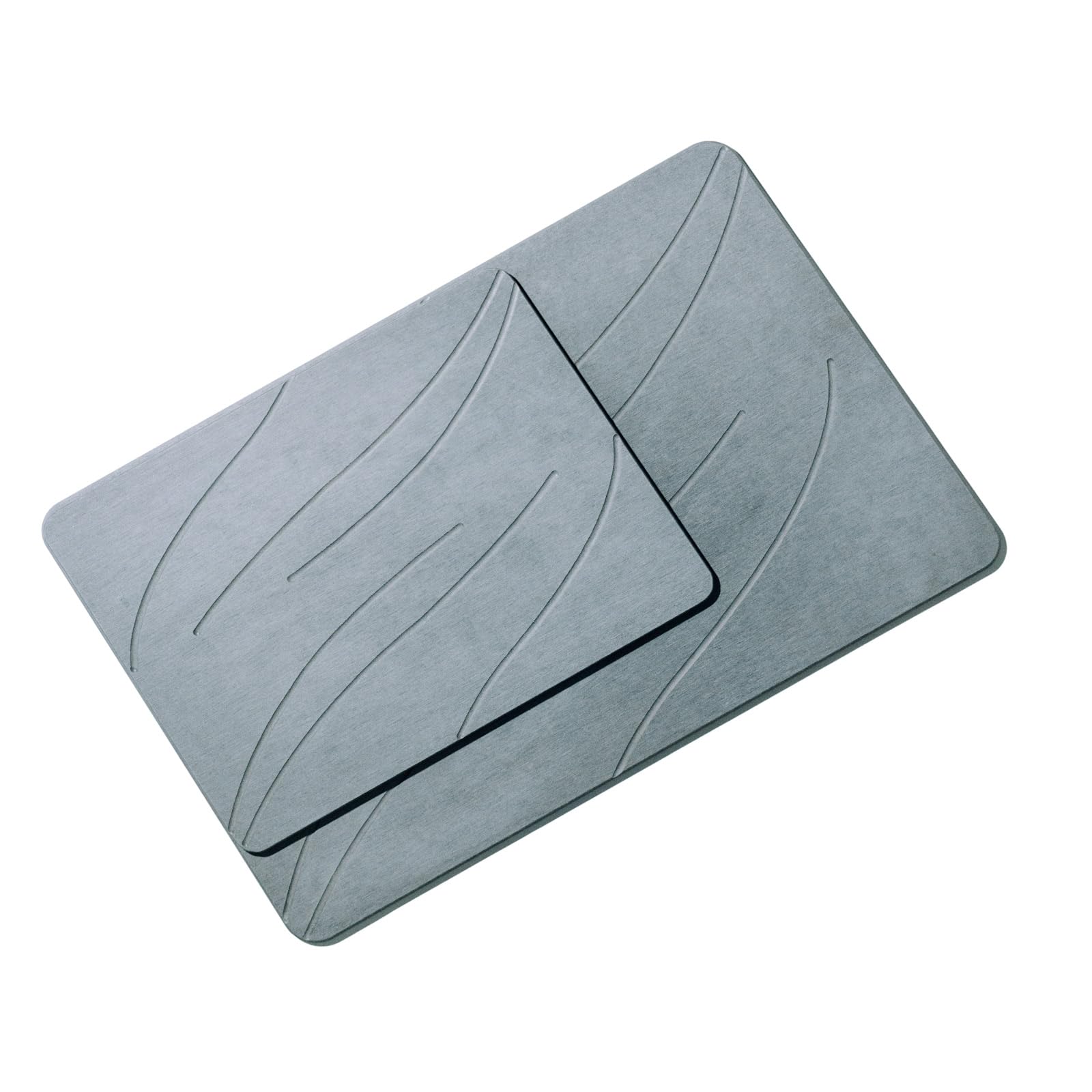 Alfombra Diatomita Baño | ZenStone Duo Pack 2 Tamaños | Secado Rápido, Alta Absorción, Antideslizante, Antibacteriana | Incluye Lija