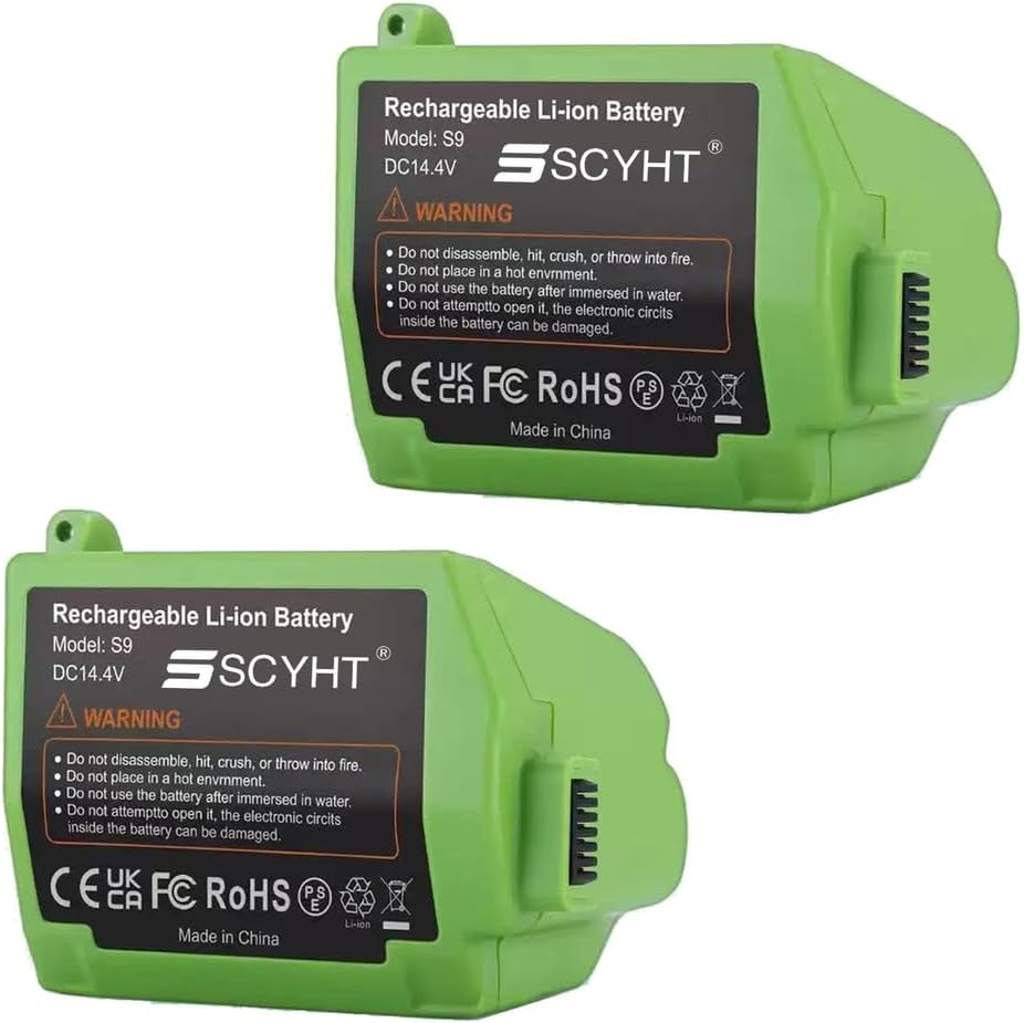 Lithium Battery 14.4V 5200mAh 6400mAh Rechargeable Battery 14.4V Vacuum Cleaner Batteries Sweeper Batteries for S9 Series for 25W - 95W Motor Kit,14.4v5200mah 1pack