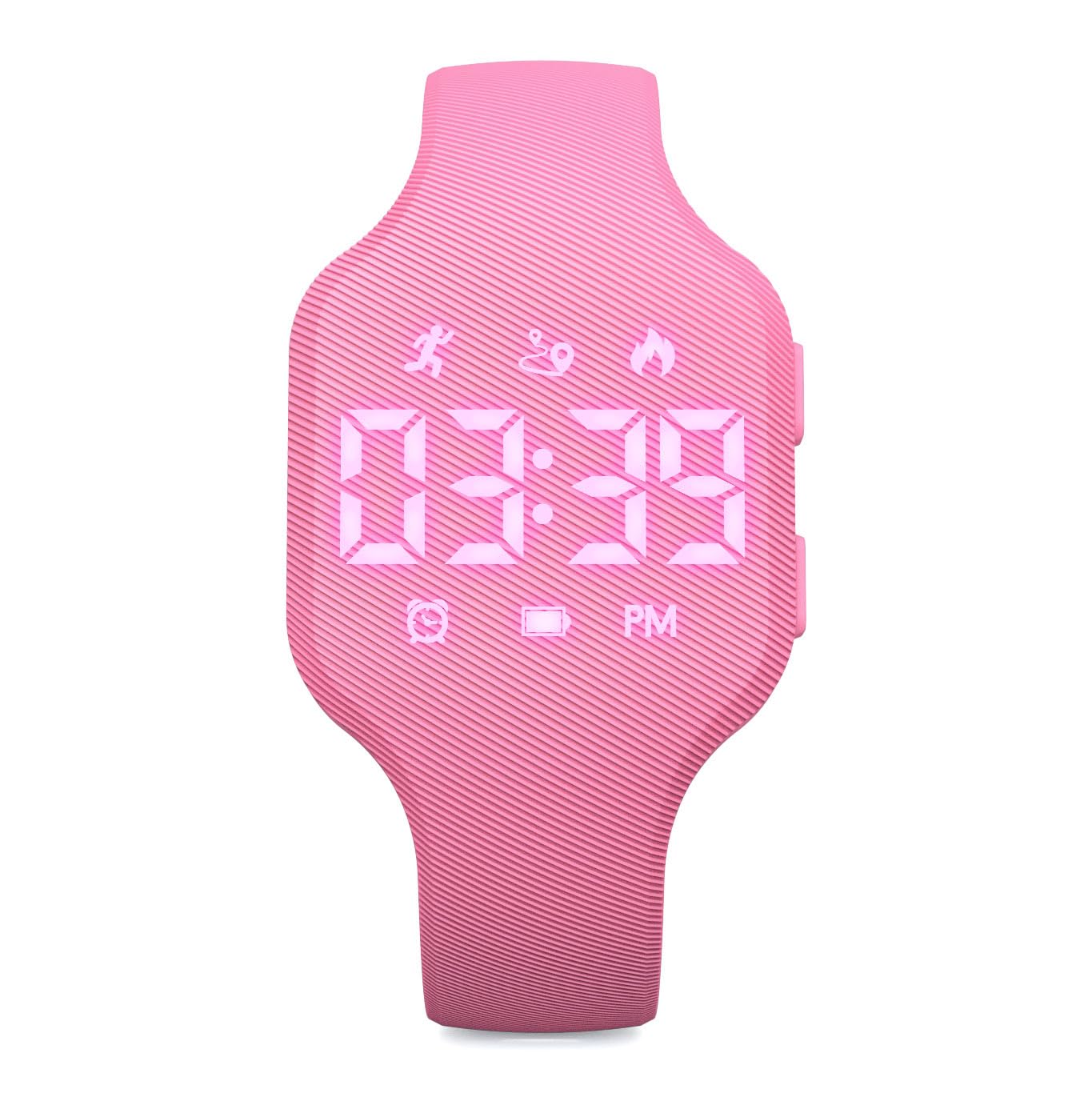Kids LED Fitness Tracker Watch, Sport Digital Watch with Pedometer Step Counter, Alarm Clock, IP67 Waterproof, No App Needed,Casual Wristwatch for Boys Girls Teens Students Ages 5-16 (Pink)-picture-15