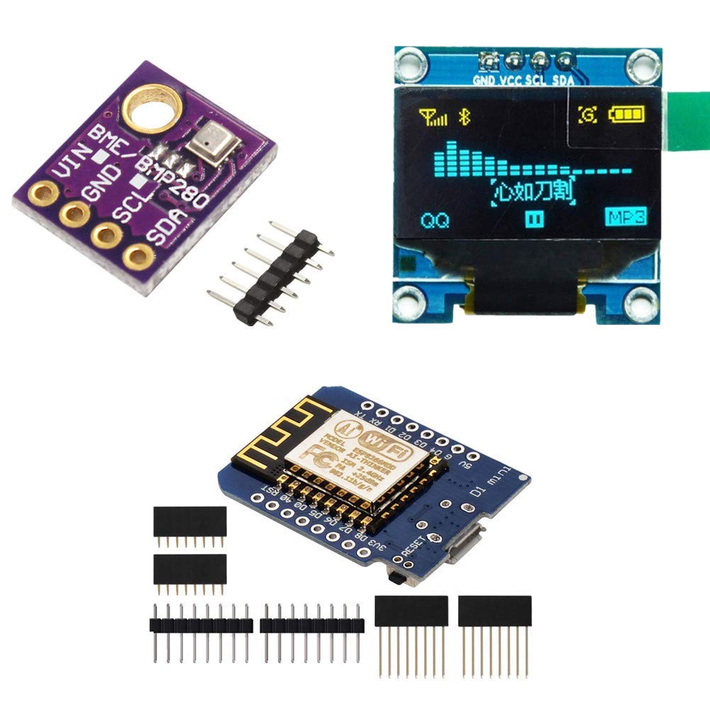 REES52 BME280 Temperature Humidity Atmospheric Pressure Sensor + 0.96" IIC OLED LCD Screen LED 128X64 Module + D1 Mini ESP8266 NodeMcu Lua WLAN WiFi Development Board for Arduino Raspberry Pi (B07PNG8BL8) Amazon Price History, Amazon Price Tracker