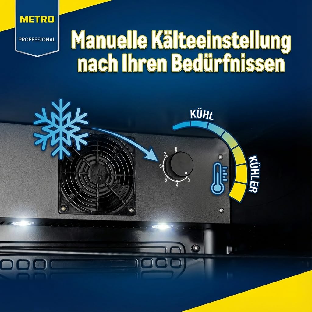 METRO Professional Getränkekühlschrank GSC4240B 237 L 110 W LED-Innenbeleuchtung schwarz