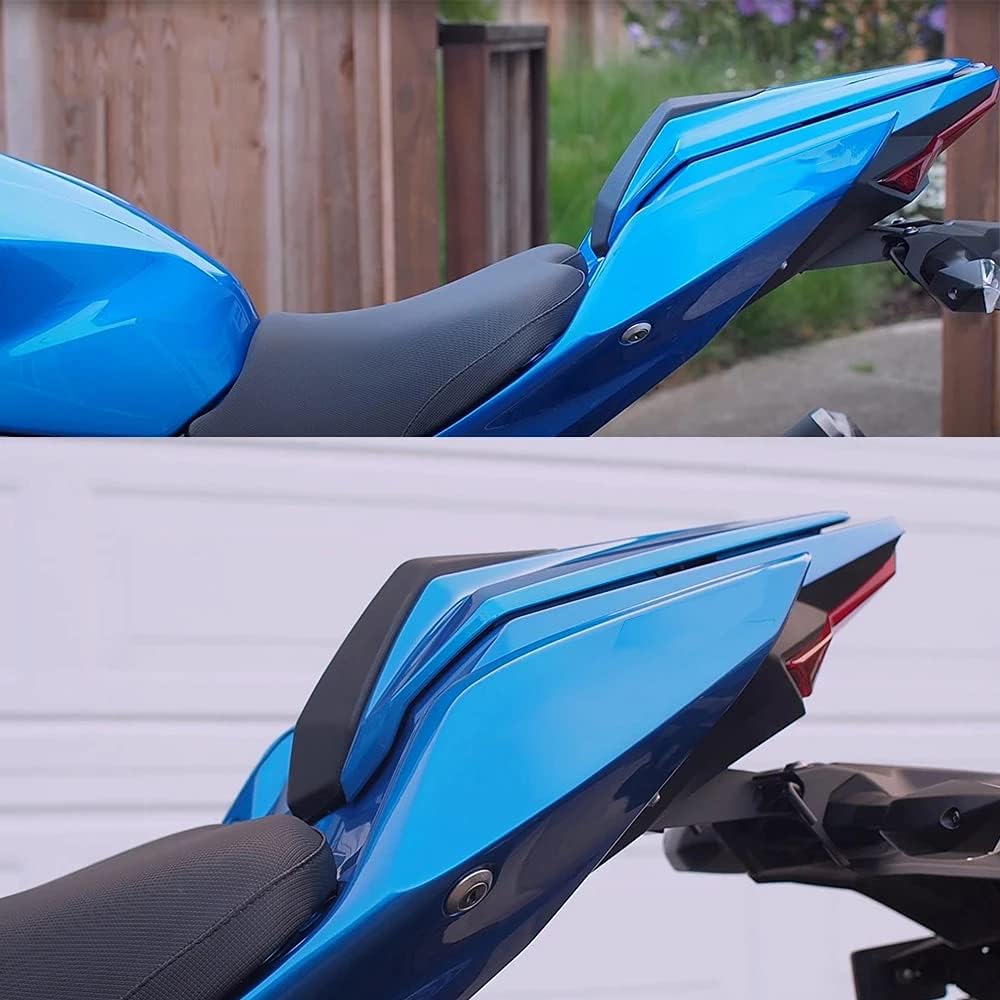 FLPRO Plastic Rear Seat Cowl Fit For Kawasaki Ninja 400 2017 2018 2019 2020 Z400 17-20 Motorcycle Rear Cowl Seat Back Cover (Blue)