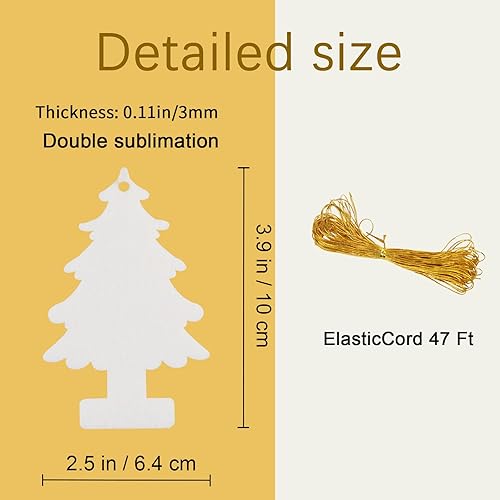 Miniatura 2 de 50 piezas de adornos de sublimación en blanco, ambientadores de sublimación, productos en blanco de sublimación, ambientador de aire para auto y