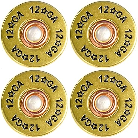 Pack of 4 Shotgun Shell Conchos Western Cowoby Leathercraft Art Belt Biker Tack Screwback Conchos Size 7/8" Cover