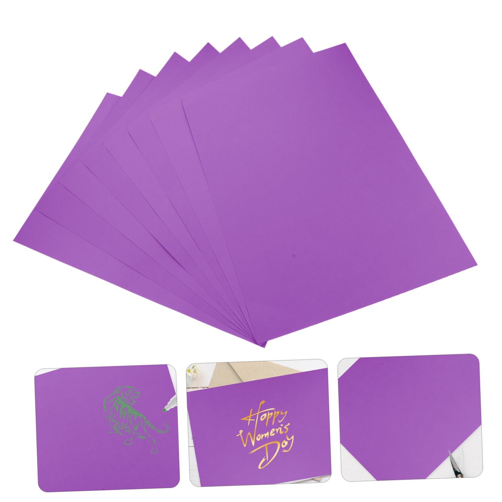 Papier Cartonné pour Cartes de Vœux, 50 Feuilles, Surface Fine et Lisse, Facile à Écrire ou Peindre, pour Dessin et Scrapbooking