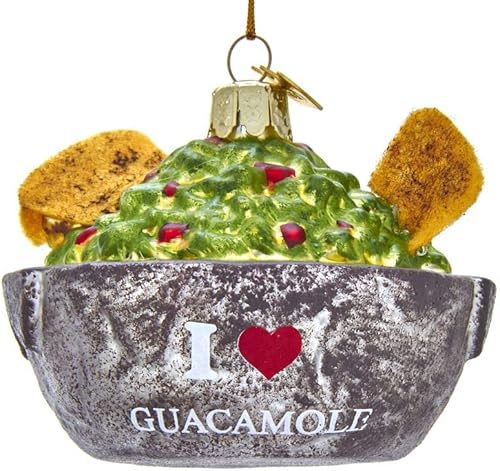 Noble Gems "I Love Guacamole" - Adorno de vidrio para tazón, 12 onzas