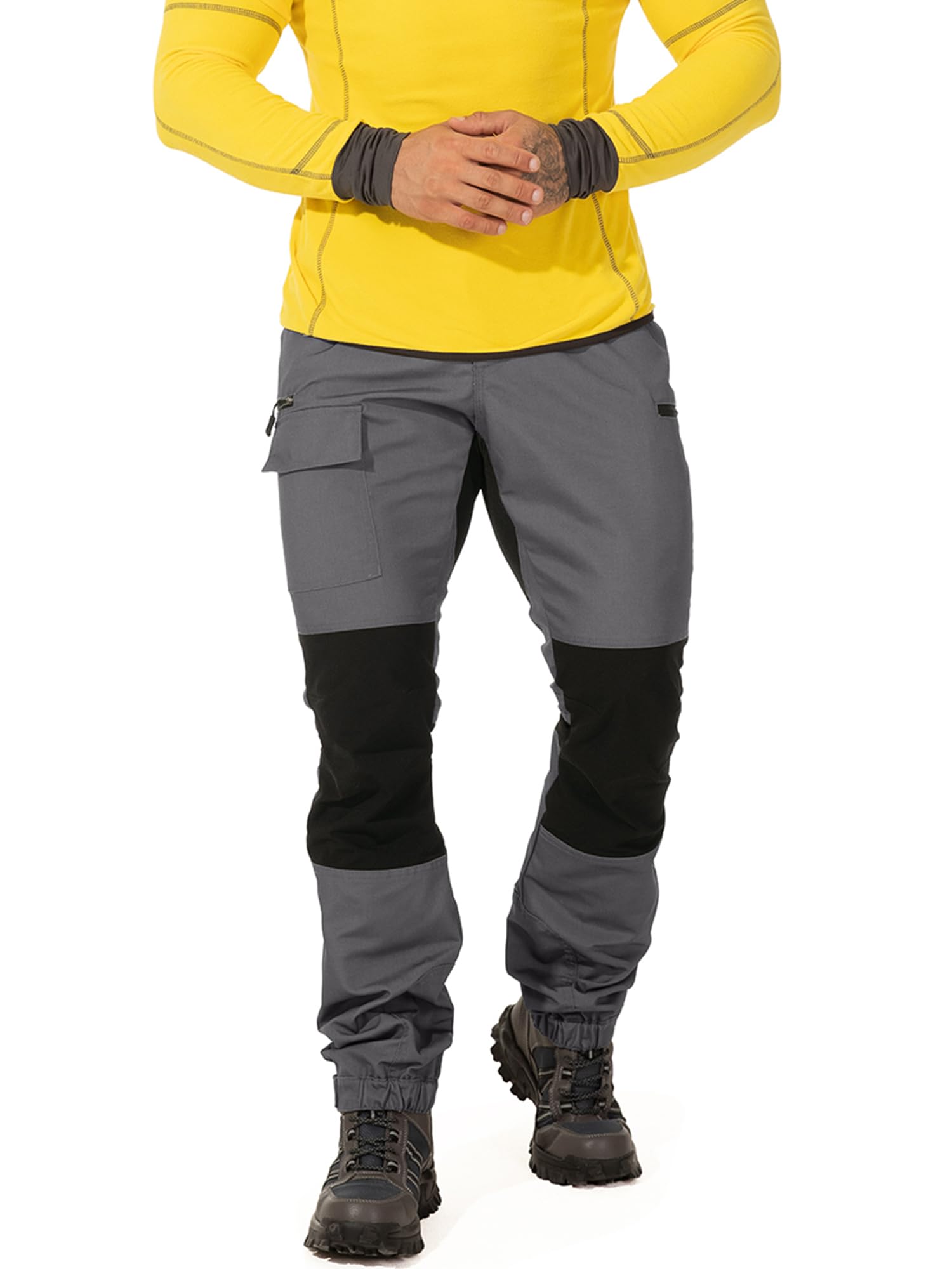 yeyity Pantalones de senderismo para hombre, pantalones de exterior, resistentes, transpirables, duraderos, tácticos, pantalones de trabajo, para actividades al aire libre y trabajo al aire libre