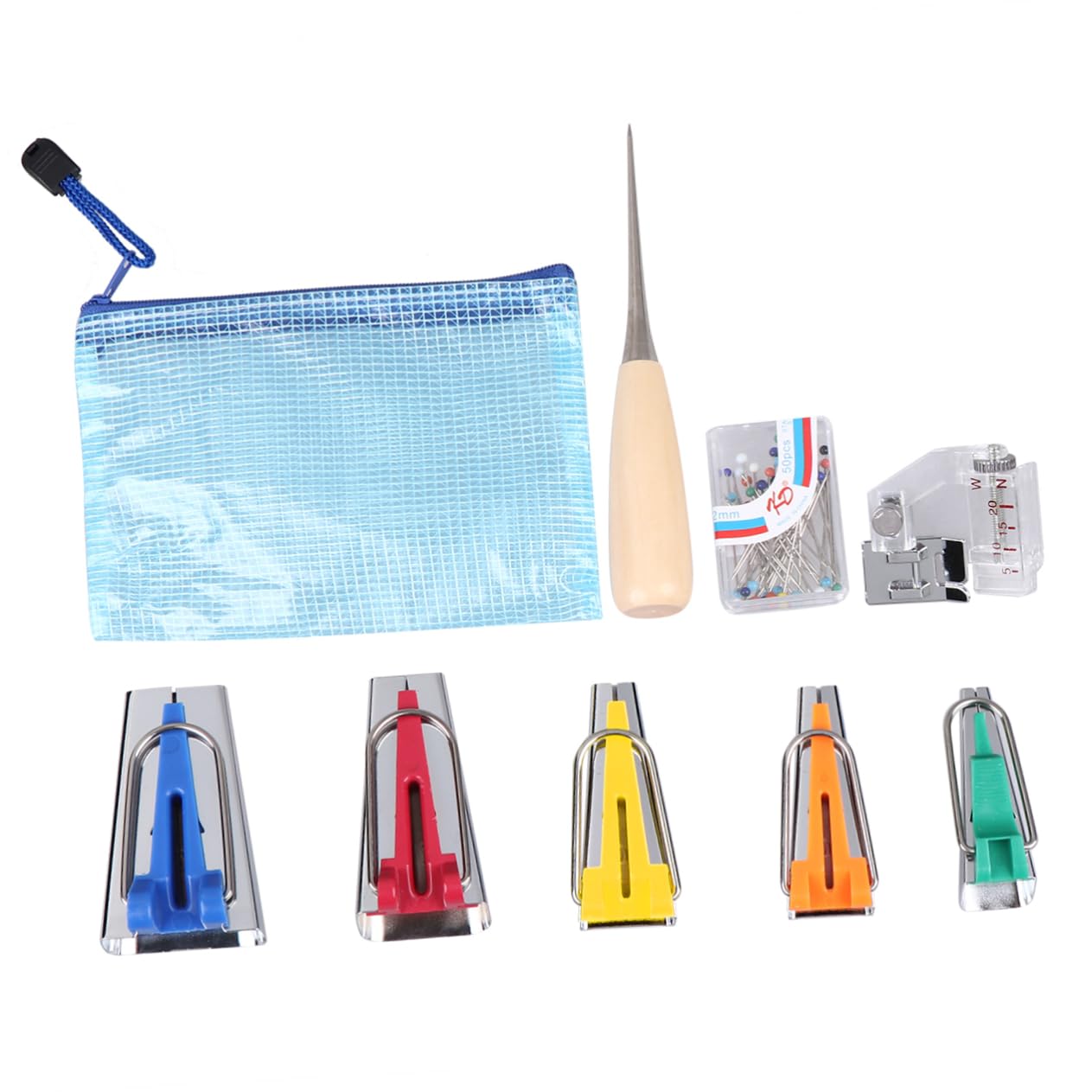 Operitacx 5 Sizes Bias Tape Makers Set 6mm-25mm for Quilting Sewing Machine Accessories