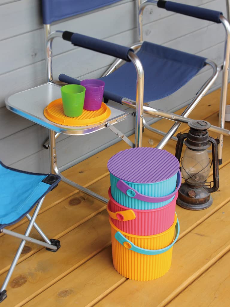 Hachiman Omnioutil Eimer LL - ? Lebensmitteltauglich (geprüft) ? Frei von Giftstoffen und Weichmachern ? Frostsicher bis -20 °C/Hitzebeständig bis 120 °C ? Stabile Sitzgelegenheit bis 150 kg (blau)